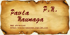Pavla Maunaga vizit kartica
